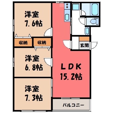 パティオボヌールの物件間取画像